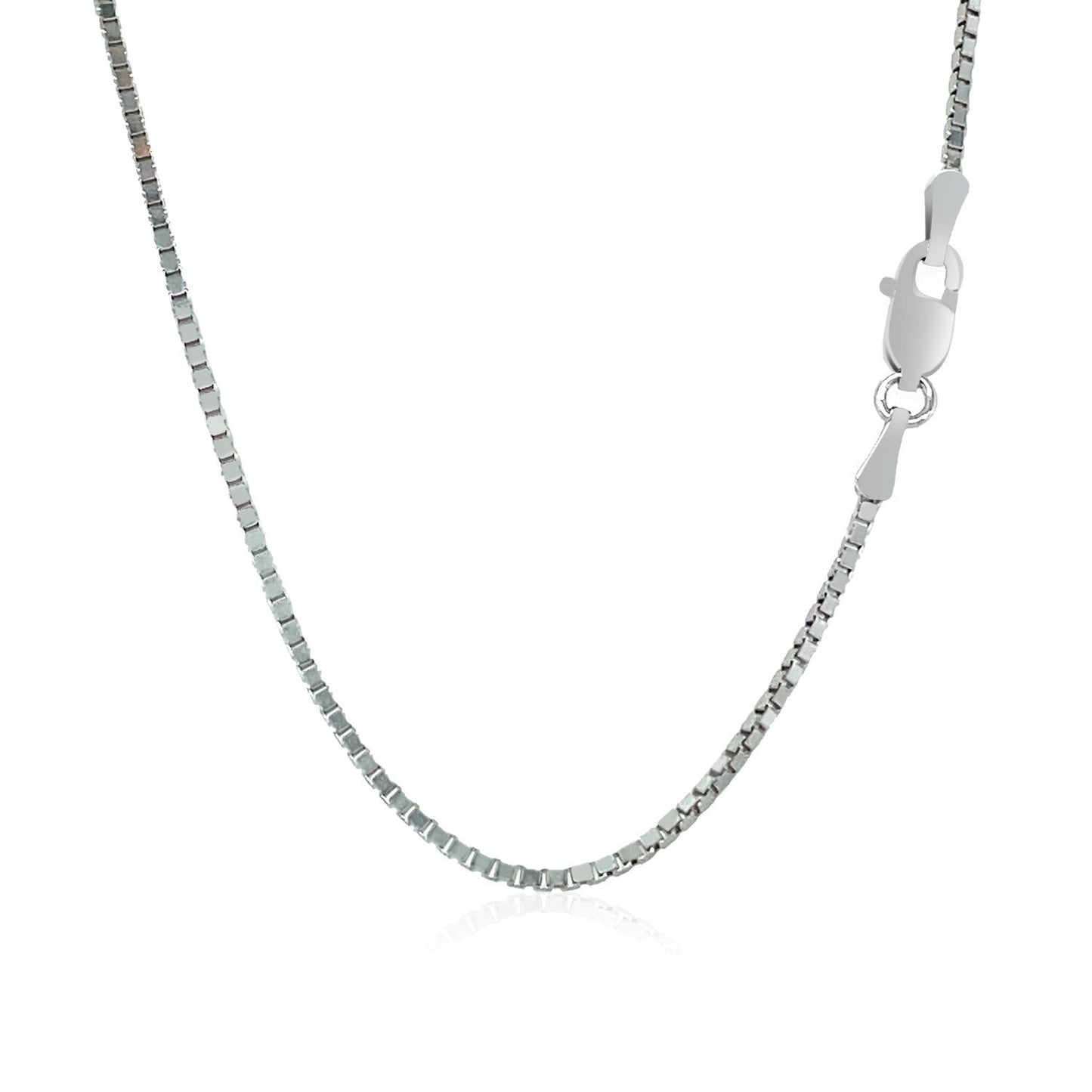 14k White Gold Classic Box Chain - 1.1mm