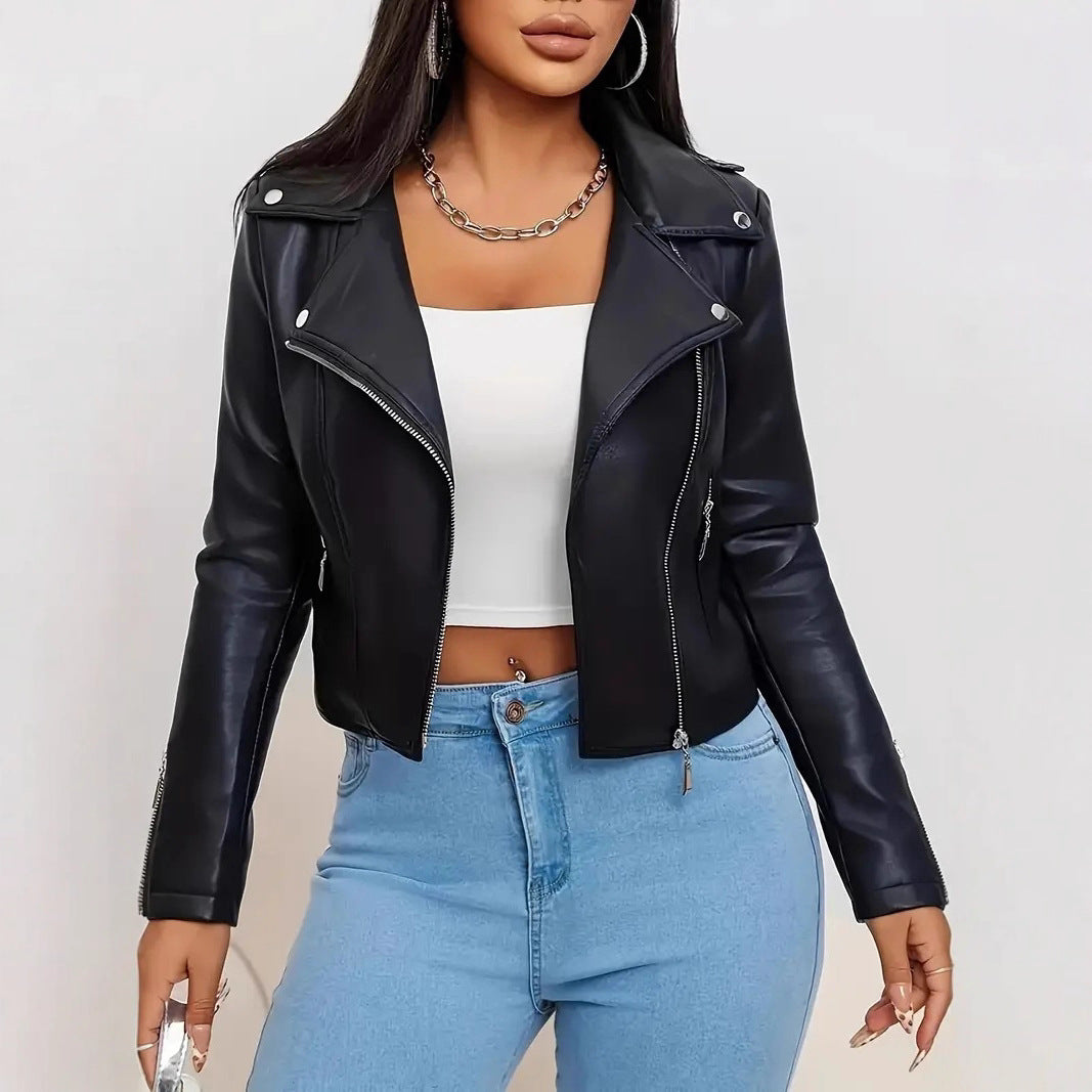 Premium Black Leather Bomber Jacket