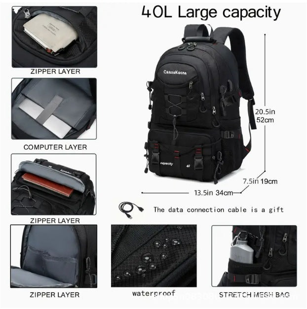 Mochila de Viaje para Montañismo de Gran Capacidad para Hombre