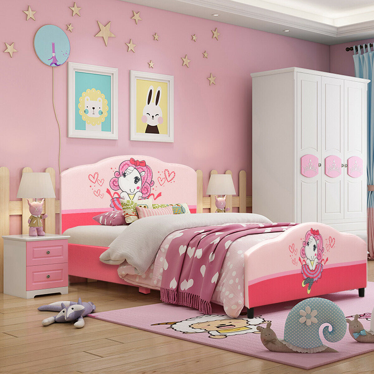 Cama Plataforma Tapizada para Niños - Diseño Encantador