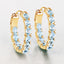 Boucles d'oreilles en argent sterling avec topaze bleue véritable de 3,80 carats