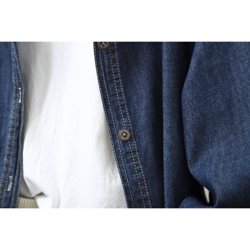 Manteau Trench à Capuche Élégant à Boutonnage Simple et Mi-Long