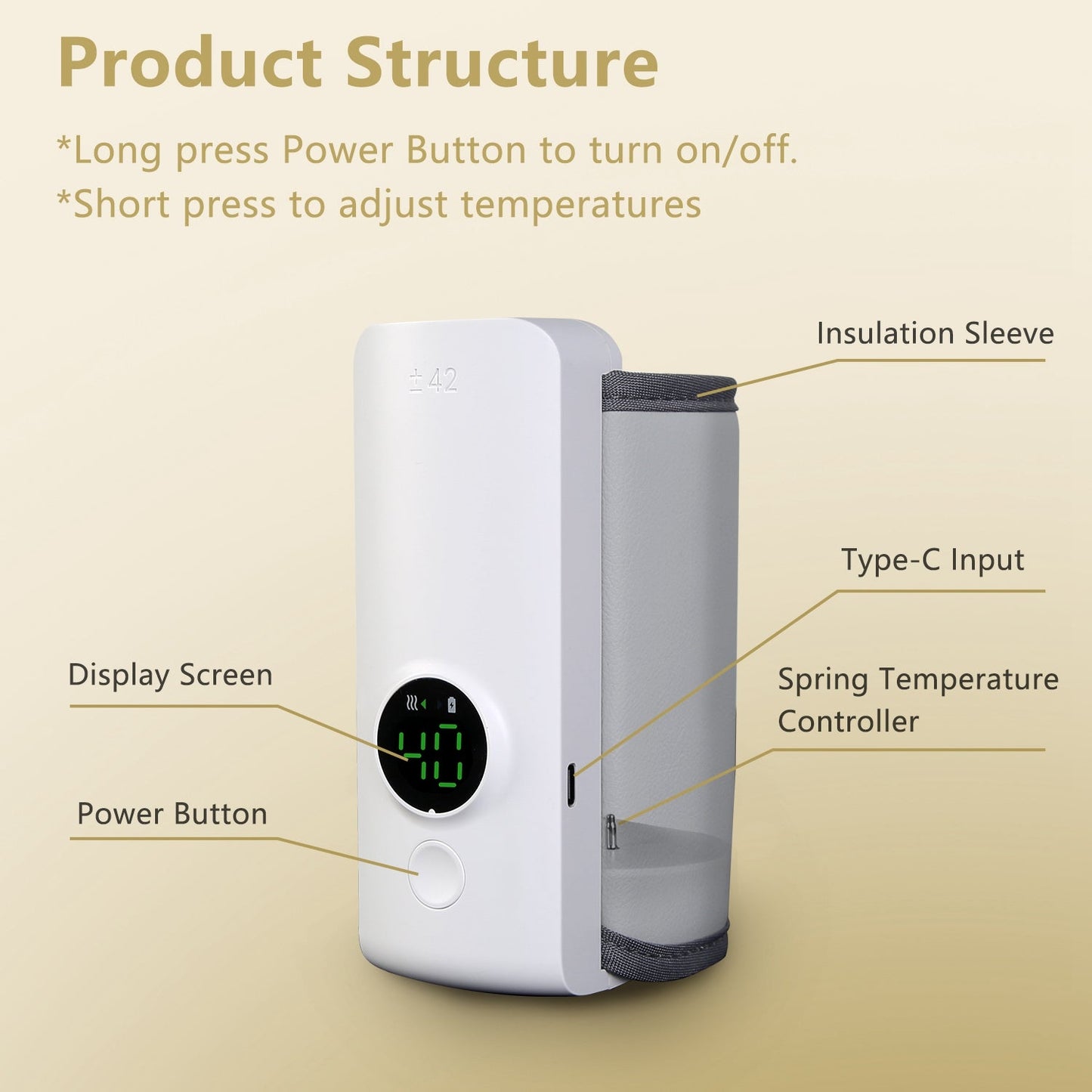 Chauffe-biberon portable USB rechargeable