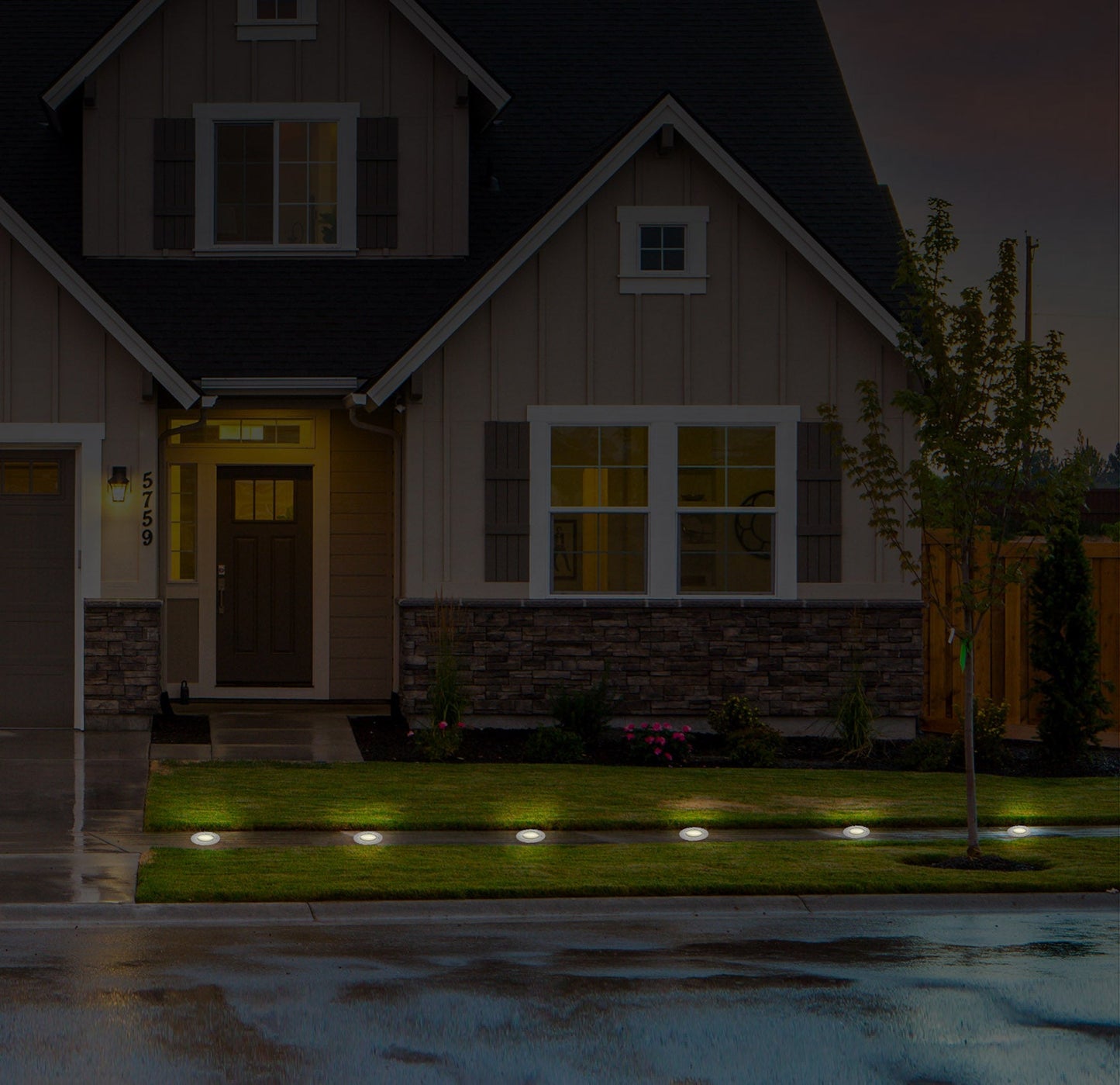4-Pack Solar Ground Lights for Pathway and Patio