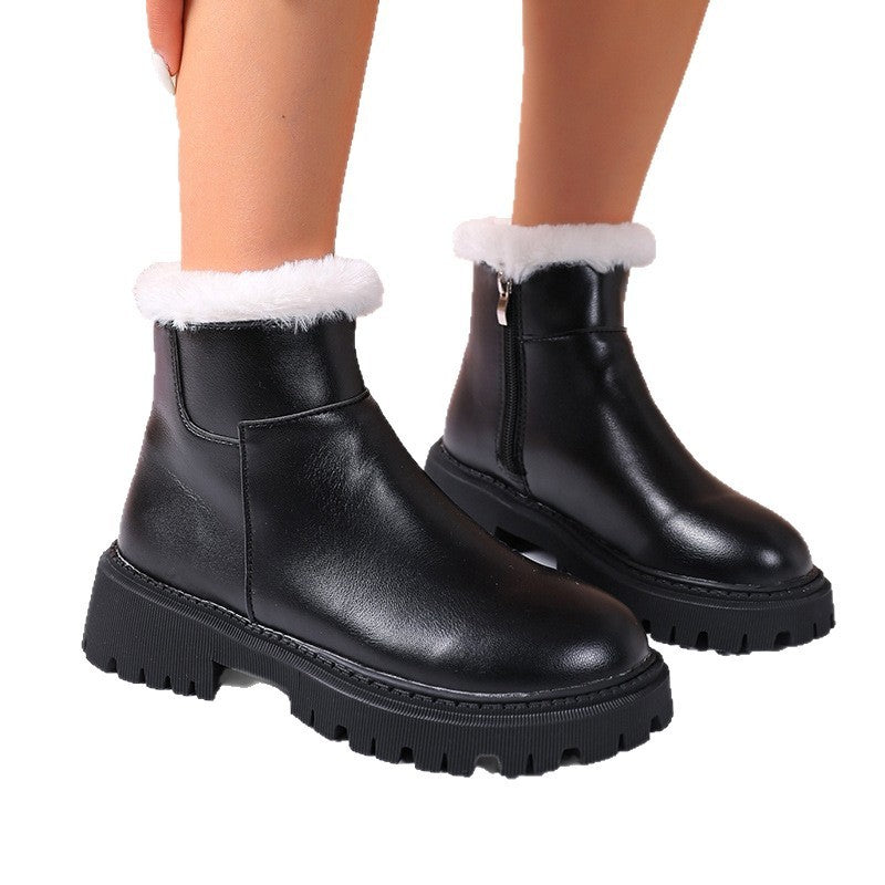 Premium Insulated Cotton-Padded Martin Boots for Women