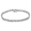 Pulsera de enlace de tenis en plata esterlina .925 con forma de flecha y diamantes - 7.25"