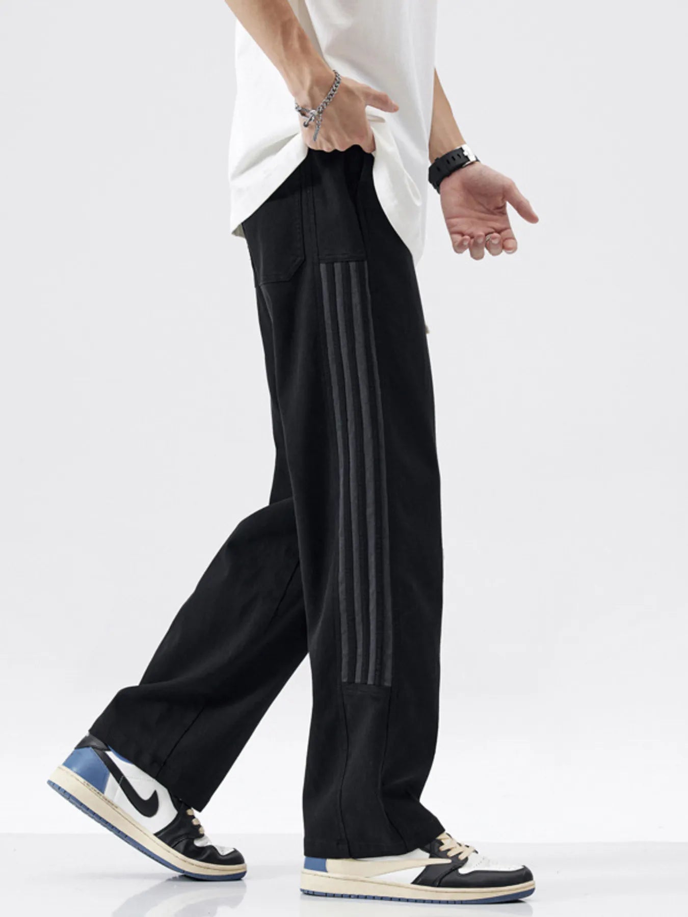 Men's Plus Size Loose-Fit Drawstring Casual Joggers