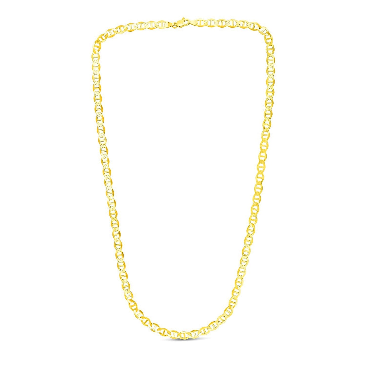 Cadena de eslabones marineros de 5.5 mm en oro amarillo de 10k