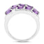 1.67 Carat Amethyst & White Topaz Sterling Silver Engagement Ring