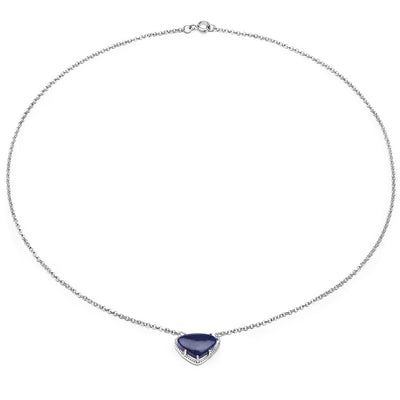 3.92 Carat Genuine Blue Aventurine Sterling Silver Pendant