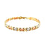 Bracelet en Or Tri-Color 14k avec Cœur Satiné