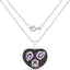 3.19 Carat Genuine Amethyst and Black Spinel Pendant in Sterling Silver