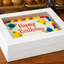 19" x 14" x 6 1/2" White Half Sheet Window Cake Box - Korvel