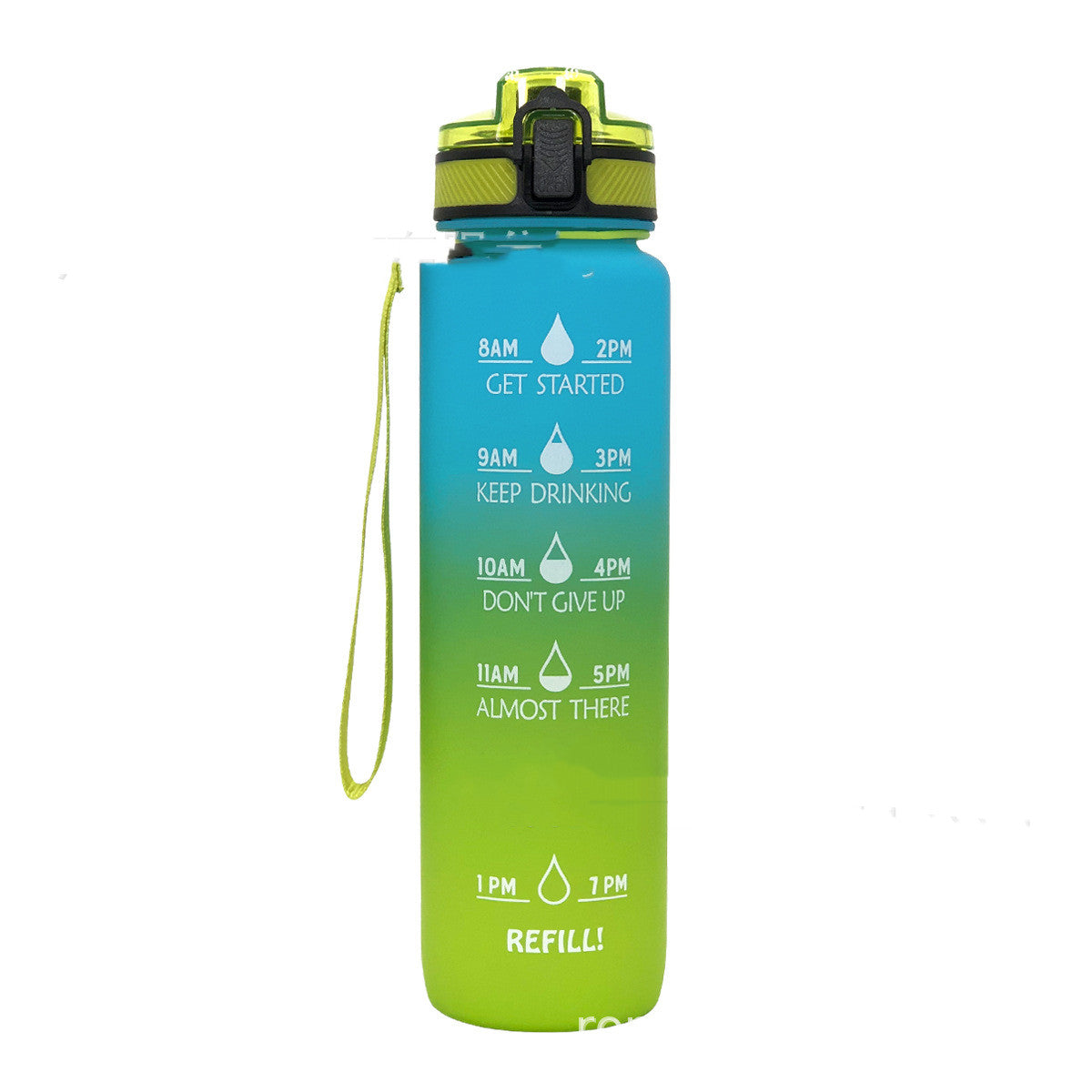 Bouteille d'eau sportive en dégradé givré