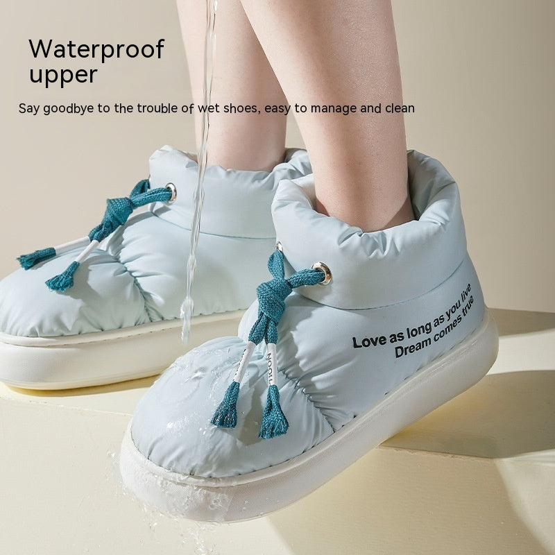 Bottes de neige en peluche imperméables pour femmes