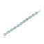 Pulsera de tenis de plata esterlina .925 con topacio azul y diamantes - 7"