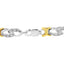 Pulsera de Infinito de Diamantes de Plata Esterlina Bañada en Oro Amarillo de 10k - Tamaño 7.25"