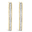 Boucles d'oreilles U-Hoop en or jaune 10K avec 1,00 cttw de diamants