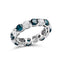 Bague en Eternité Alternée en Diamant en Or Blanc 14K