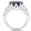5.94 Carat Dyed Sapphire Sterling Silver Engagement Ring
