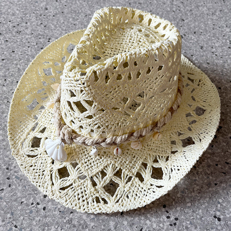 Bohemian Shell Straw Summer Beach Sun Hat