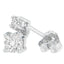 14K White Gold Round Cut Diamond Earrings
