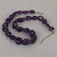 Collier en perles d'améthyste brute authentique en argent sterling