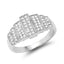 14K White Gold Plated 0.26 Carat Genuine Diamond Ring