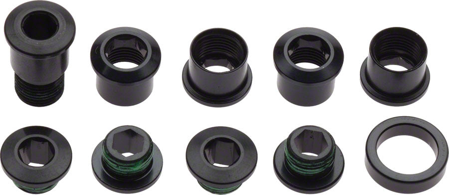 Juego de Tornillos para Platos SRAM Red 22 - 5 Tornillos, 4 Tuercas, 1 Espaciador