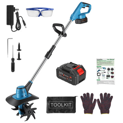 Cultivador de Jardín Inalámbrico de 800W con Batería de 3.0Ah