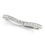 14k White Gold Curvy Diamond Wedding Band (1/4 cttw)