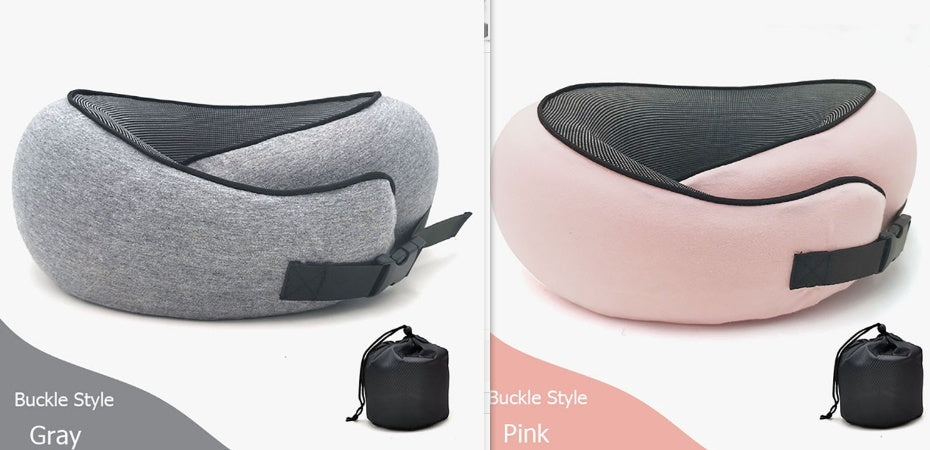 Premium Travel Neck Pillow - U-Shaped Memory Foam Cushion