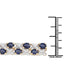 Bracelet en or jaune 14 carats plaqué, saphirs bleus et diamants