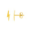 14k Yellow Gold Lightning Bolt Post Earrings