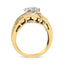 Anillo de Remolino de Diamantes en Oro Amarillo y Blanco de 10K