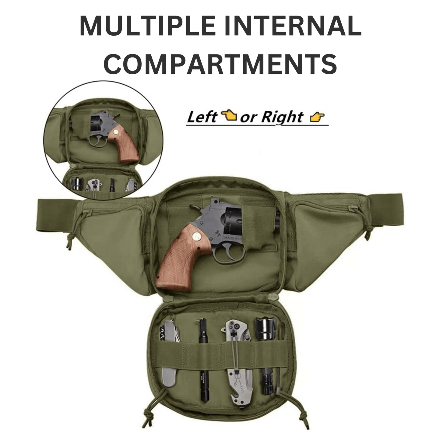 Tactical Waist Bag & MOLLE EDC Pouch for Outdoor Use