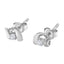 Pendientes de Stud de Diamantes en Espiral de Oro Blanco de 10K