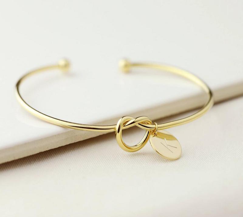 Personalized Knot Initial Bracelets - Luxury Charm Bangles