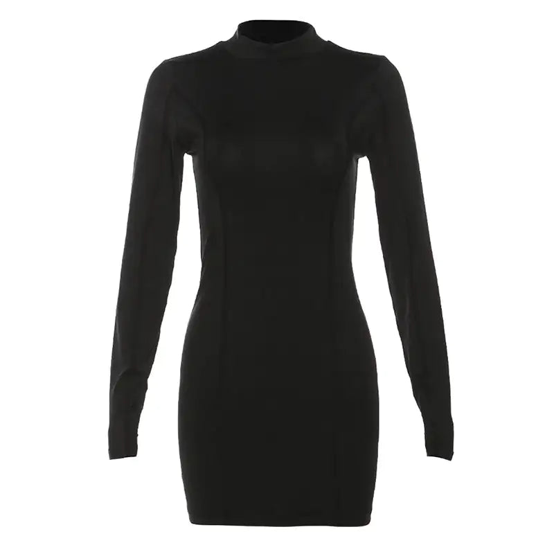 Robe Mini à Manches Longues Chic pour une Élégance Sans Effort