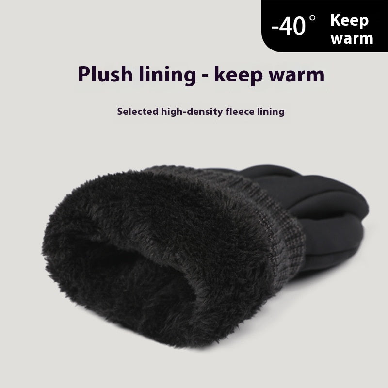 Premium Warm Ski Riding Gloves - Fleece-Lined & Waterproof