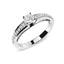 Anillo de Compromiso Solitario de Diamante de Oro Blanco de 14K - Talla 7