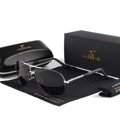 Lunettes de soleil polarisées en aluminium rétro de luxe pour hommes et femmes