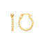 14K Yellow Gold Bead Hinged Hoop Earrings