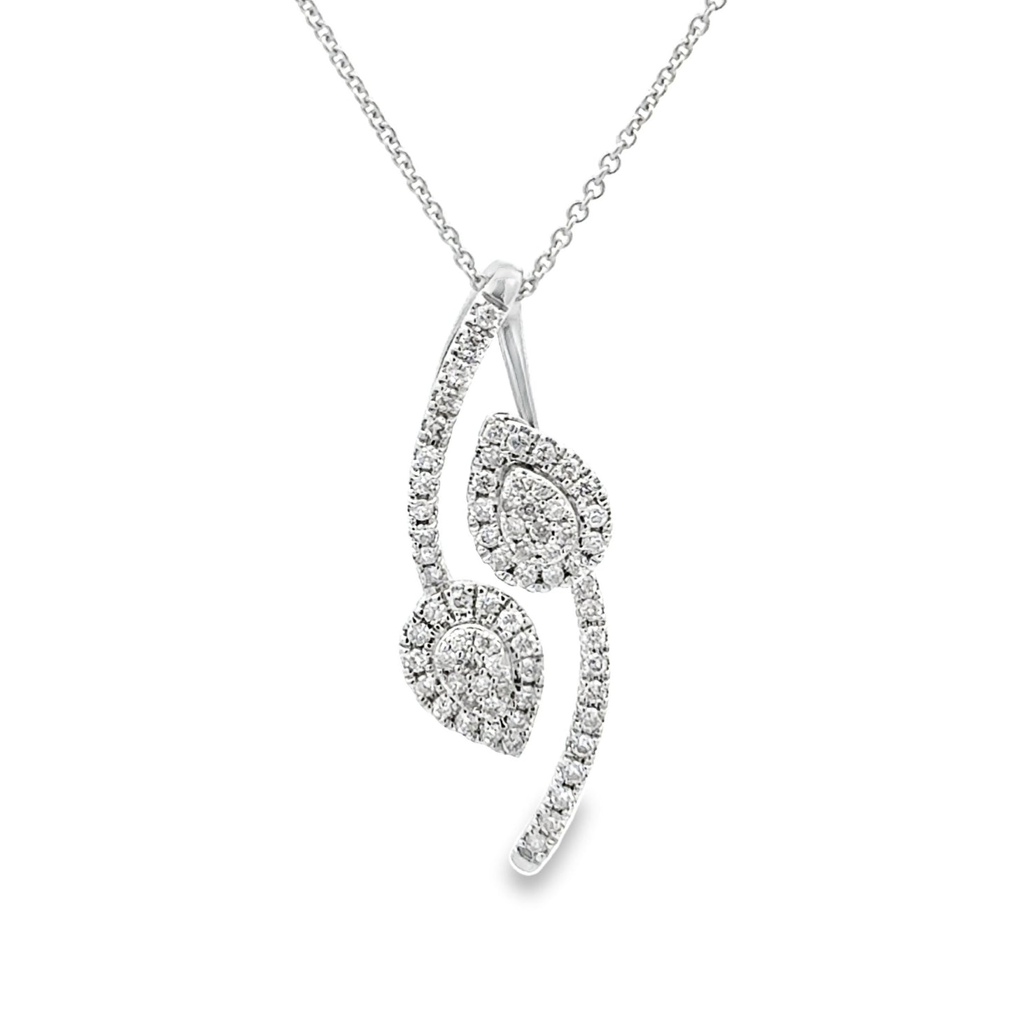 Genuine .50ct Diamond Pendant in 10KT White Gold