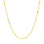 Cadena de cuentas alternas cortadas con diamante de oro amarillo de 14k - 1.2mm