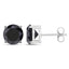 Pendientes de diamante negro genuino de 4.91 quilates en oro blanco de 14K