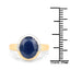 4.85 Carat Blue Sapphire and Diamond 14K Yellow Gold Ring