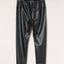 Black Faux Leather High Waist Leggings - Korvel