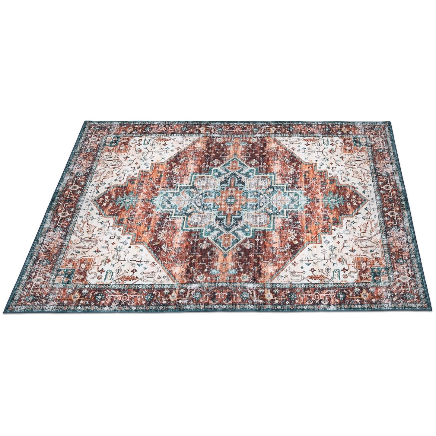 6x9FT Vintage Area Rug - Modern Non-Slip Boho Carpet