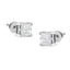 10K White Gold Princess-Cut Diamond Square Stud Earrings